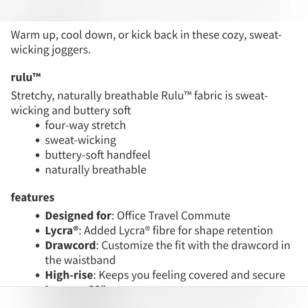Lululemon Athletica "Ready To Rulu" Heathered Gatsby Blue/ Black Joggers - Picture 7 of 11